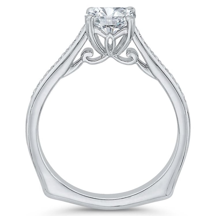 Zlatý zásnubný prsteň s postrannými diamantmi 79421