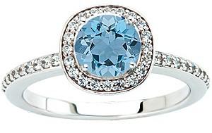 Akvamarínový prsteň s diamantmi 52945