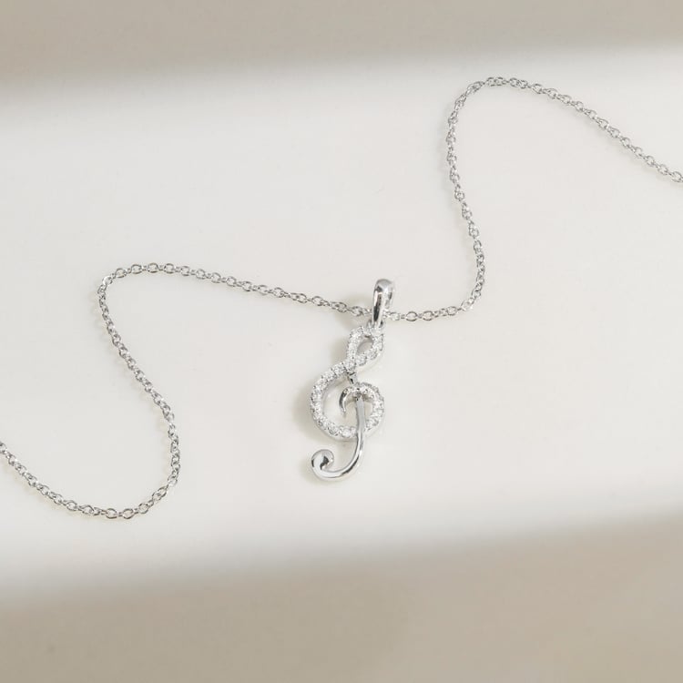 Zlatý prívesok s lab-grown diamantom v tvare husľového kľúča 164927