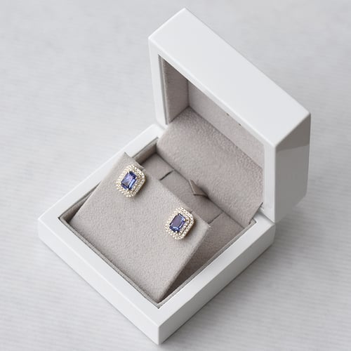 Tanzanitové náušnice s diamantmi Valentina