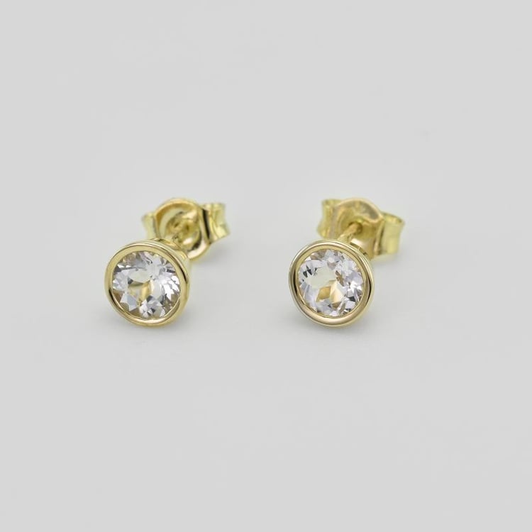 Zlaté topásové náušnice 38037