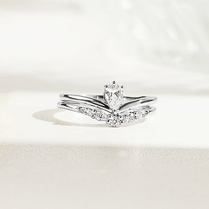 Romantický zásnubný set prsteňov s diamantmi Leah