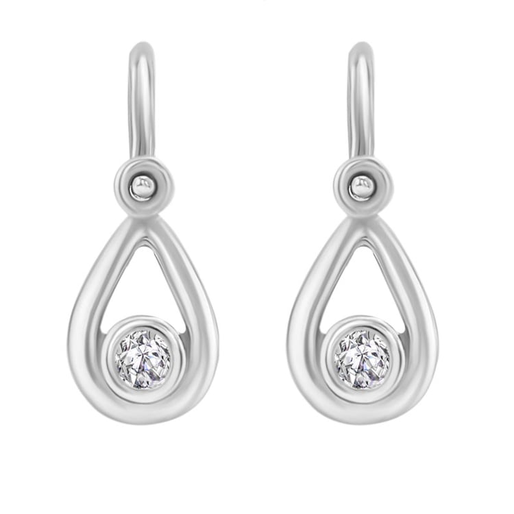 Zlaté detské náušnice s diamantmi