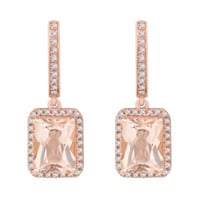 Morganitové náušnice zo zlata s diamantmi Clarita