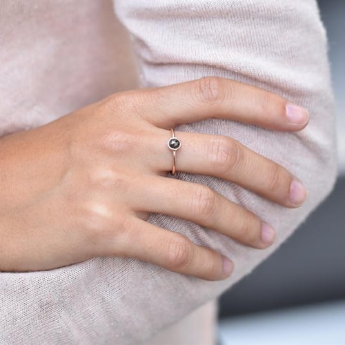 Prsteň so salt and pepper diamantom Evisia