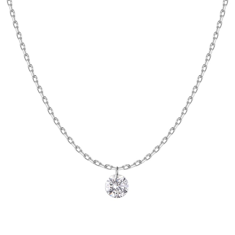 Diamantový náhrdelník z bieleho zlata