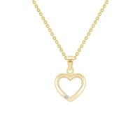 Strieborný prívesok so srdiečkom a diamantom Bree