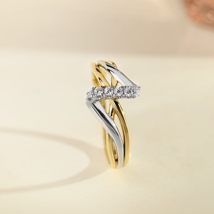 Zlatý prsteň s lab-grown diamantmi Emely 163538