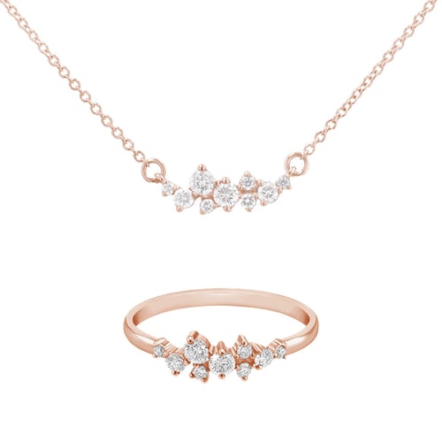 Set cluster šperkov s diamantmi Spark