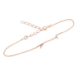 Strieborný náramok s 2 písmenkami a lab-grown diamantmi Ainslee