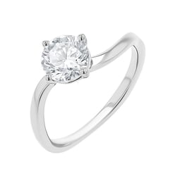 Atypický zásnubný prsteň s lab-grown diamantom Livia