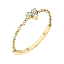 Netradičný minimalistický prsteň s diamantmi Darcey