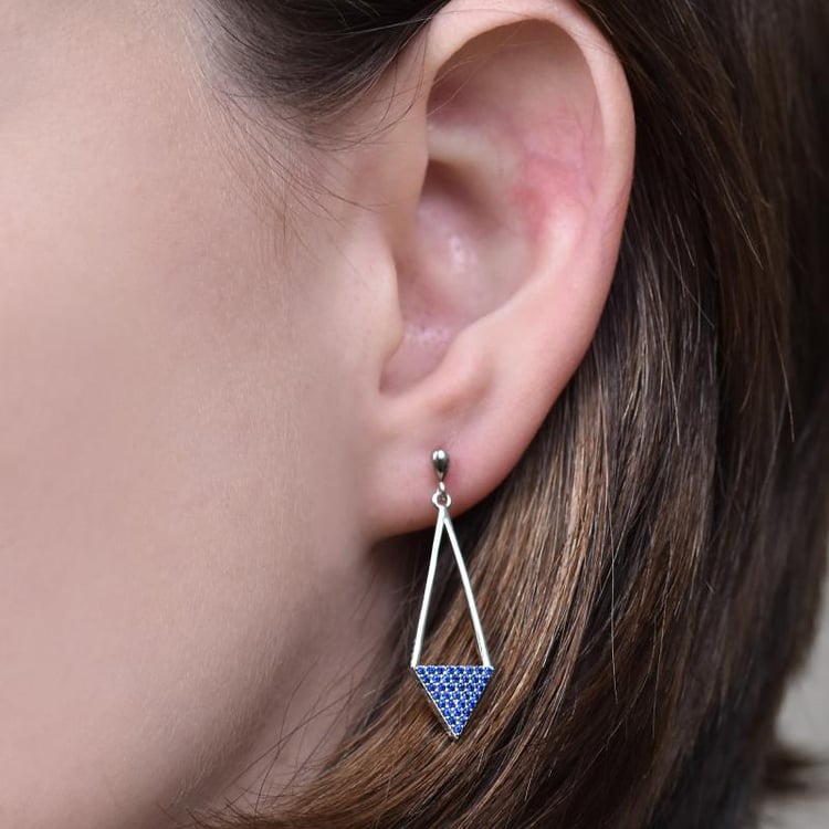 Strieborné visiace náušnice 26248