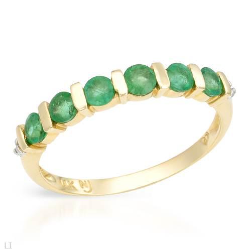 Smaragdovy prsten s diamantmi