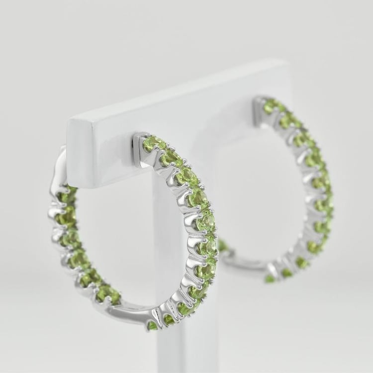 Náušnice s olivínmi 35718