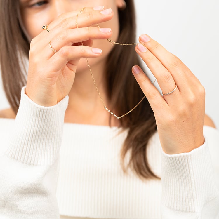 Minimalistický náhrdelník s diamantmi Miles 147065