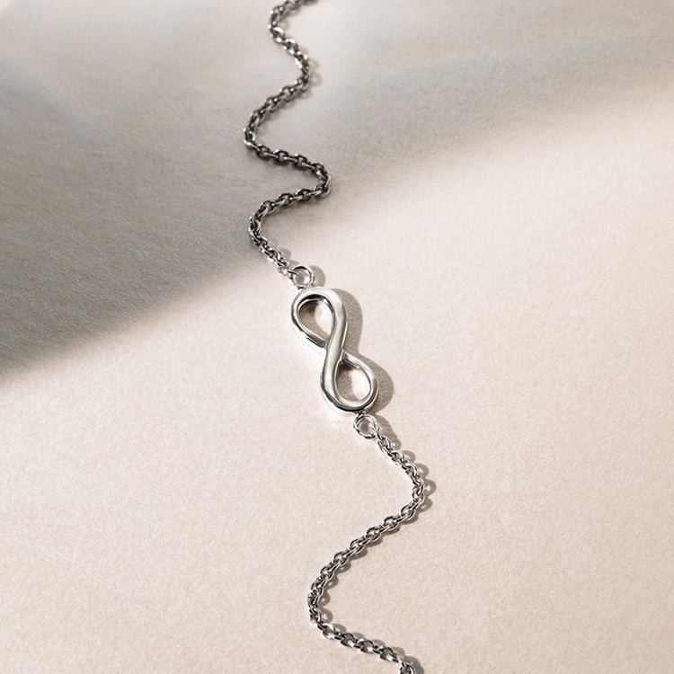 Zlatý náramok na nohu s motívom nekonečna Infinity 141002