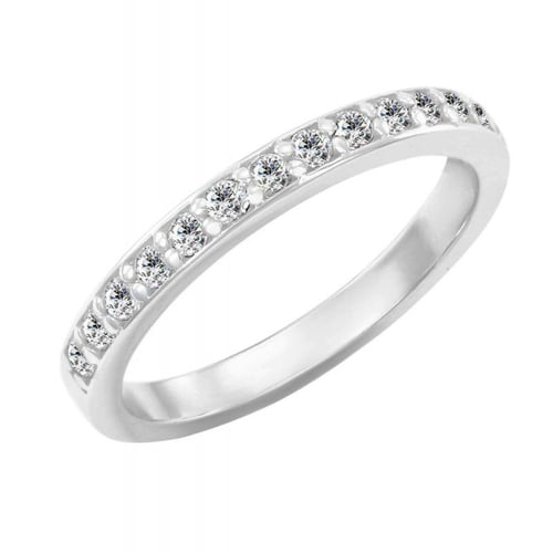 Eternity prsteň s 1.75 mm moissanitmi Rylia