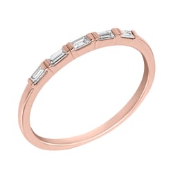 Zlatý eternity prsteň s baguette diamantmi Rantall