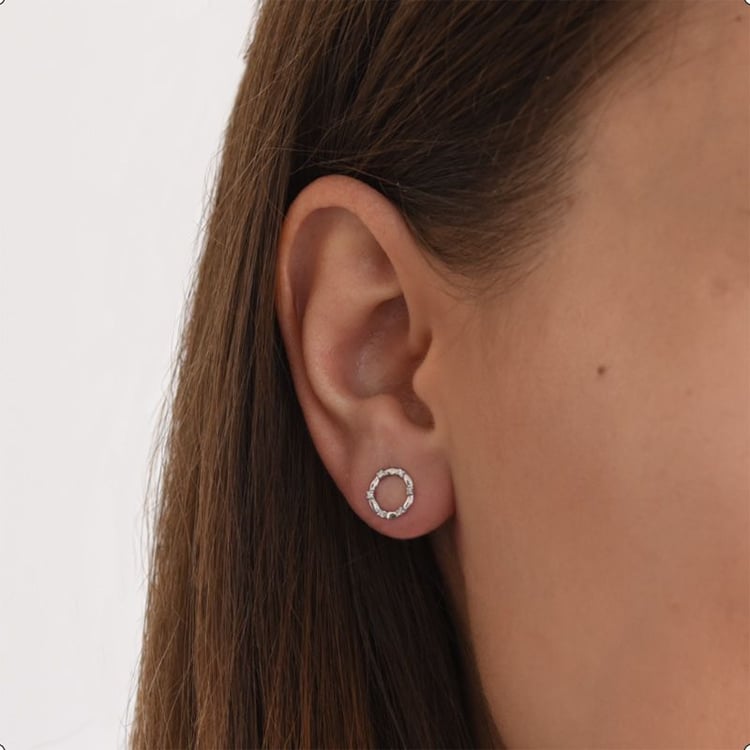 Zlaté karma náušnice s diamantmi 66391