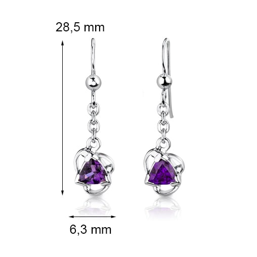 Náušnice zo striebra 28100