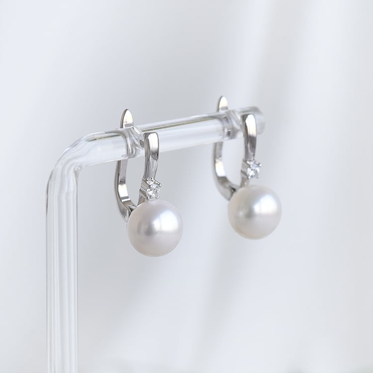 Náušnice s perlami a zirkónmi 88047