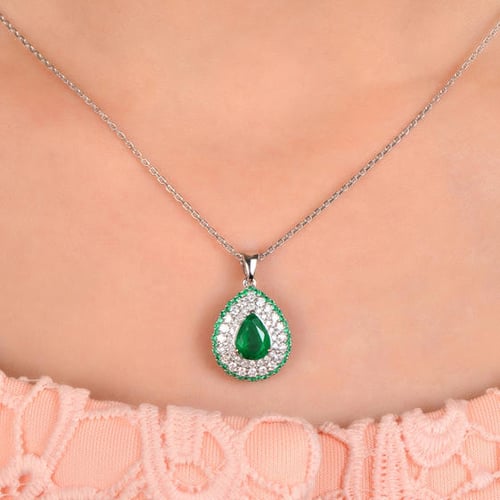Smaragdový set šperkov s diamantmi Teal