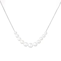 Elegantný strieborny náhrdelník s perlami Kader