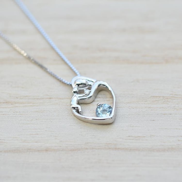 Akvamarinový náhrdelník 17873