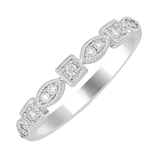 Eternity prsteň s bielymi lab-grown diamantmi Octave