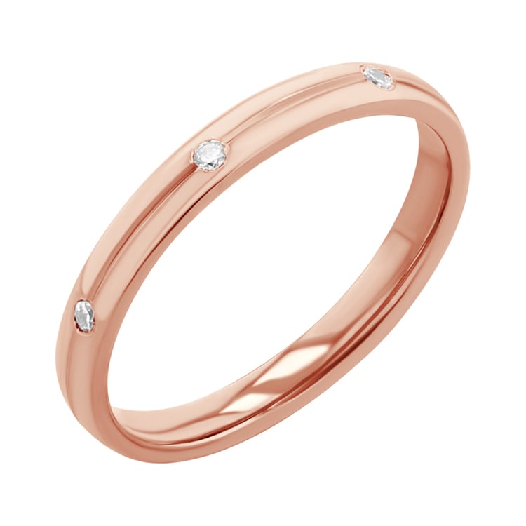 Zlaté svadobné prstene s diamantmi Mileva 117963