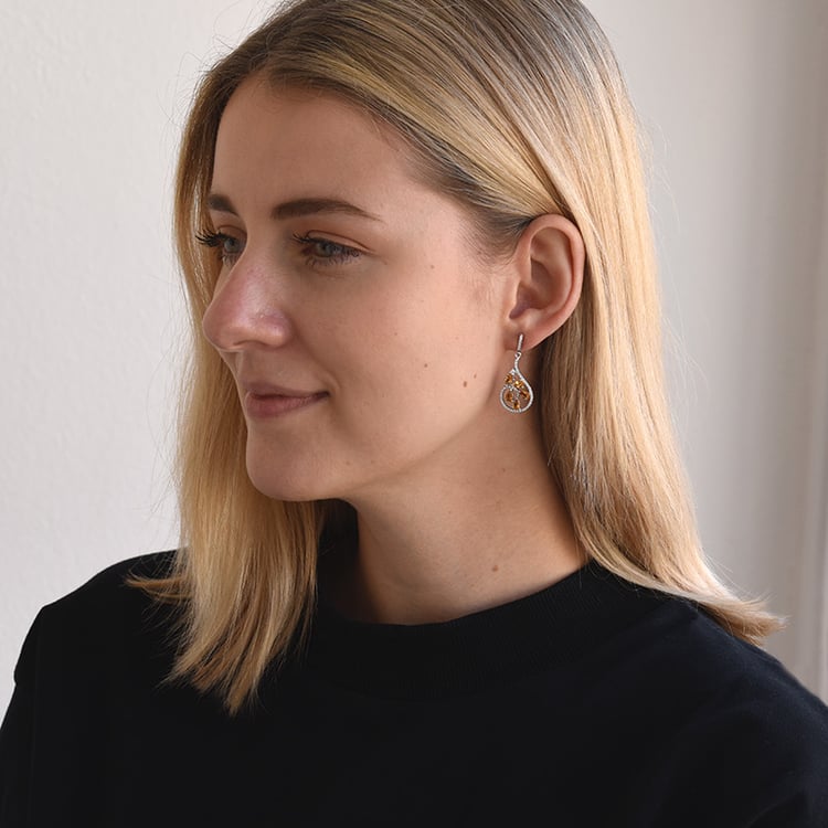 Náušnice plné citrínov 69890