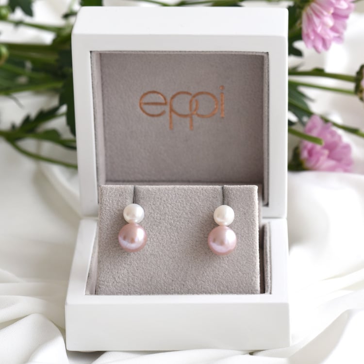 Decentné perlové náušnice zo striebra 83242