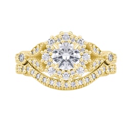 Extravagantný zlatý set vykladaný diamantmi Clorissa