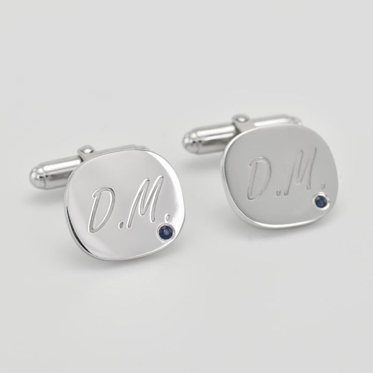 Manžetové gombíky so zafírmi 28032