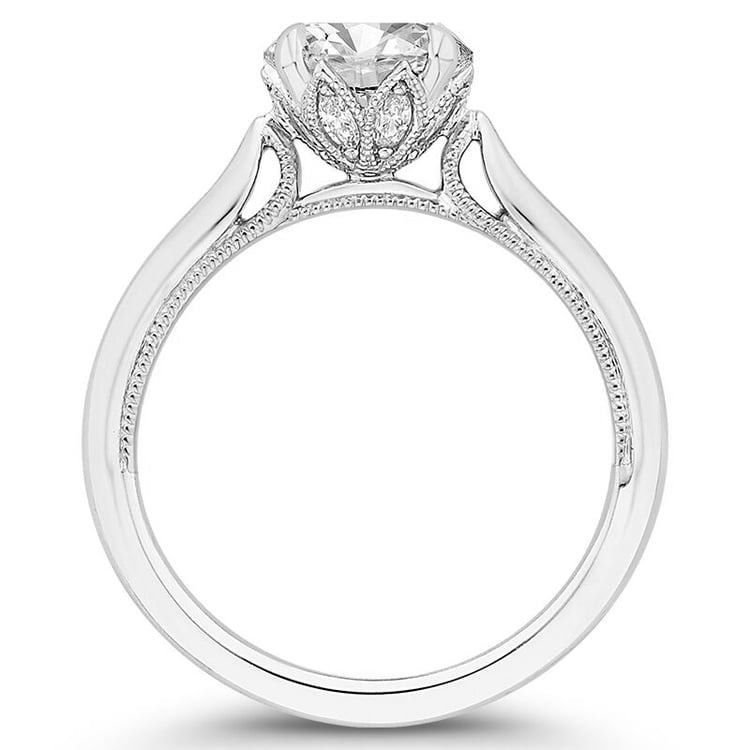 Zlatý zásnubný prsteň s moissanitom a postrannými diamantmi Lisabet 66119