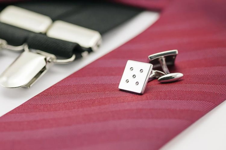 Platinové gombíky s diamantmi 8829