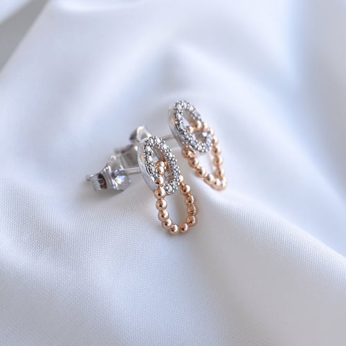 Prepletané náušnice s diamantmi Marcas