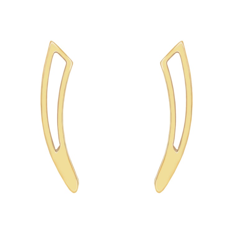 Zlaté náušnice ear climber