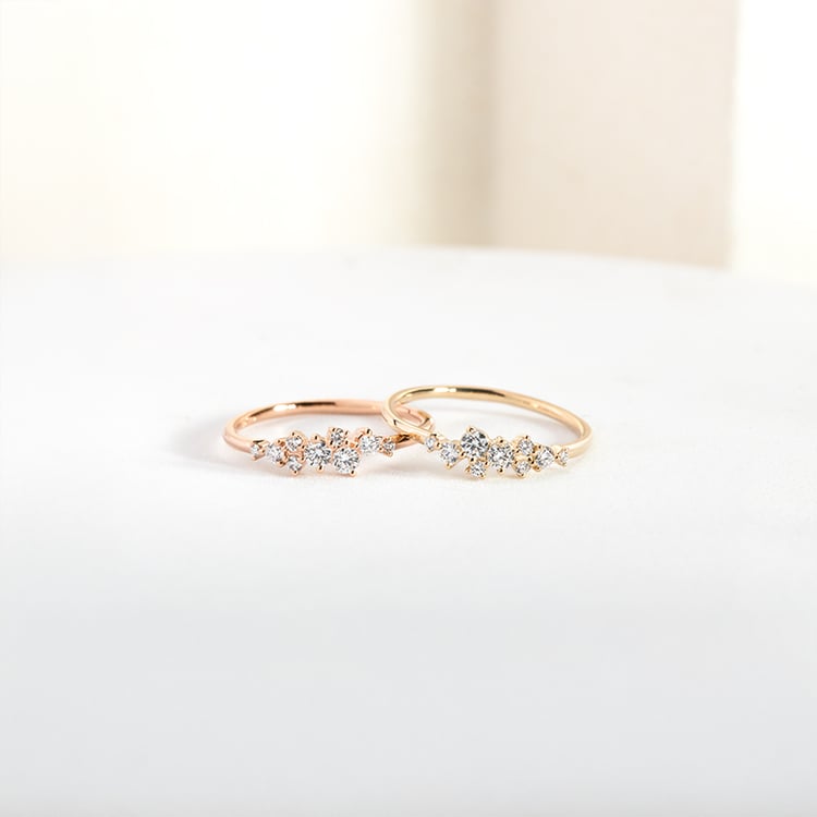 Cluster prsteň s lab-grown diamantmi Isolde 147839