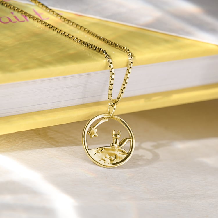 Kolekcia strieborných vykrojených náhrdelníkov Malý princ 141932