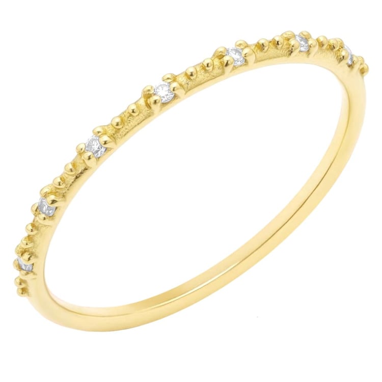 Minimalistický prsteň s diamantmi Tess