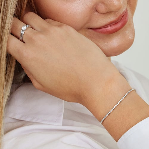 Tenisový náramok s lab-grown diamantmi Lea