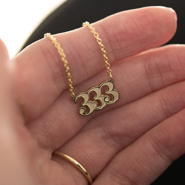 Náhrdelník s diamantom Anjelské čísla 134238