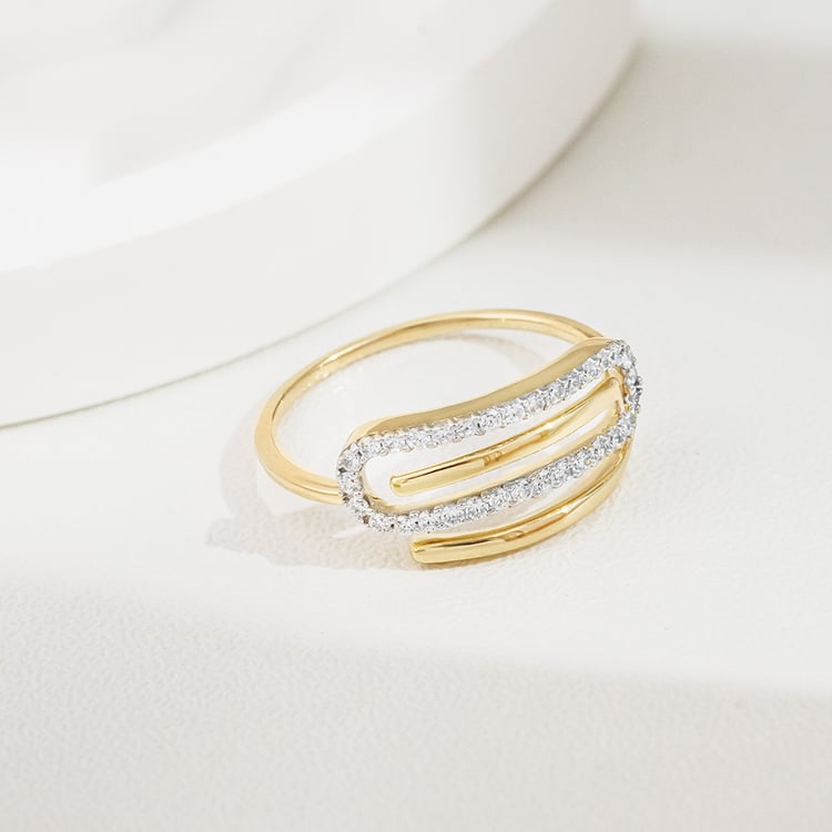 Zlatý prsteň s lab-grown diamantmi Rebeca 163460