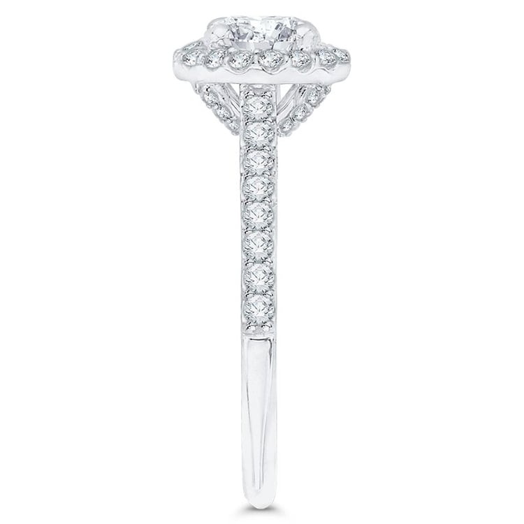 Zlatý zásnubný prsteň v halo štýle 66240