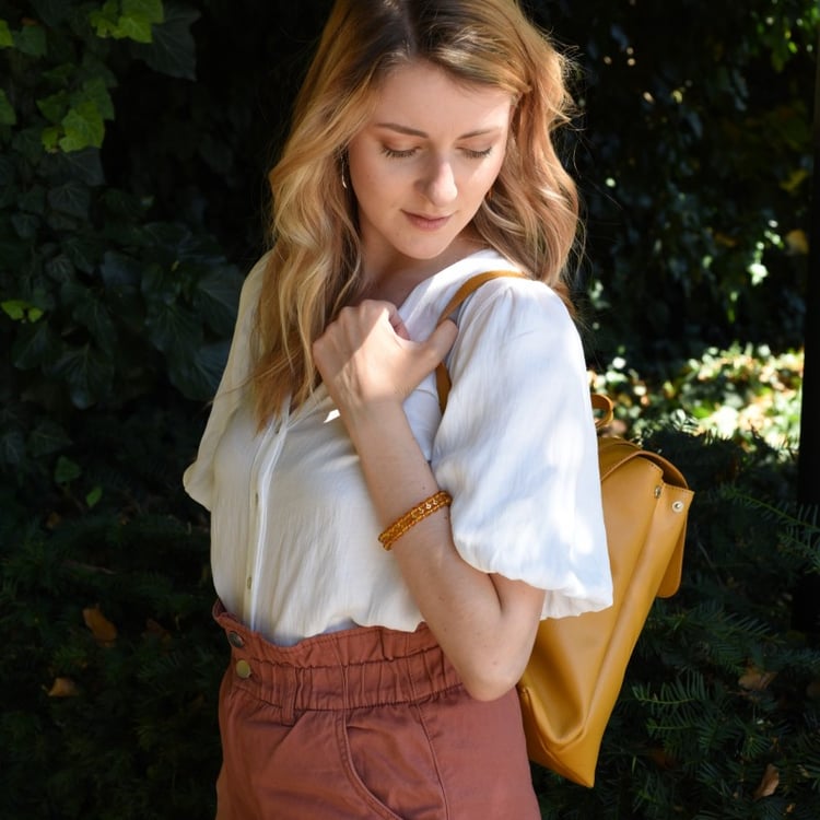 Strieborny náramok s jantármi 65833