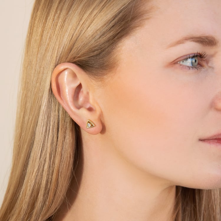 Trojuholníkové náušnice 2v1 s lab-grown diamantmi Lexie 99336