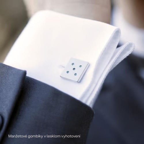 Manžetové gombíky z platiny s modrými diamantmi Abrami
