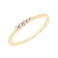 Minimalistický zlatý prsteň s diamantmi Arne